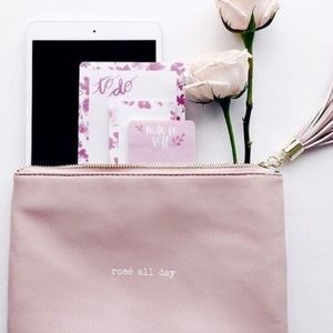 Olivia + Joy blush rosé clutch